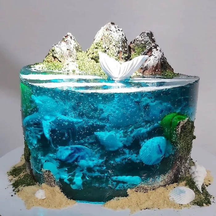 Bakers Are Topping Each Other By Creating Cakes That Look Like Paradise Islands (30 Pics)