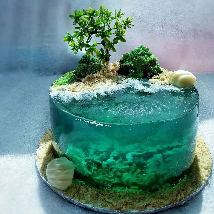 Bakers Are Topping Each Other By Creating Cakes That Look Like Paradise Islands (30 Pics)