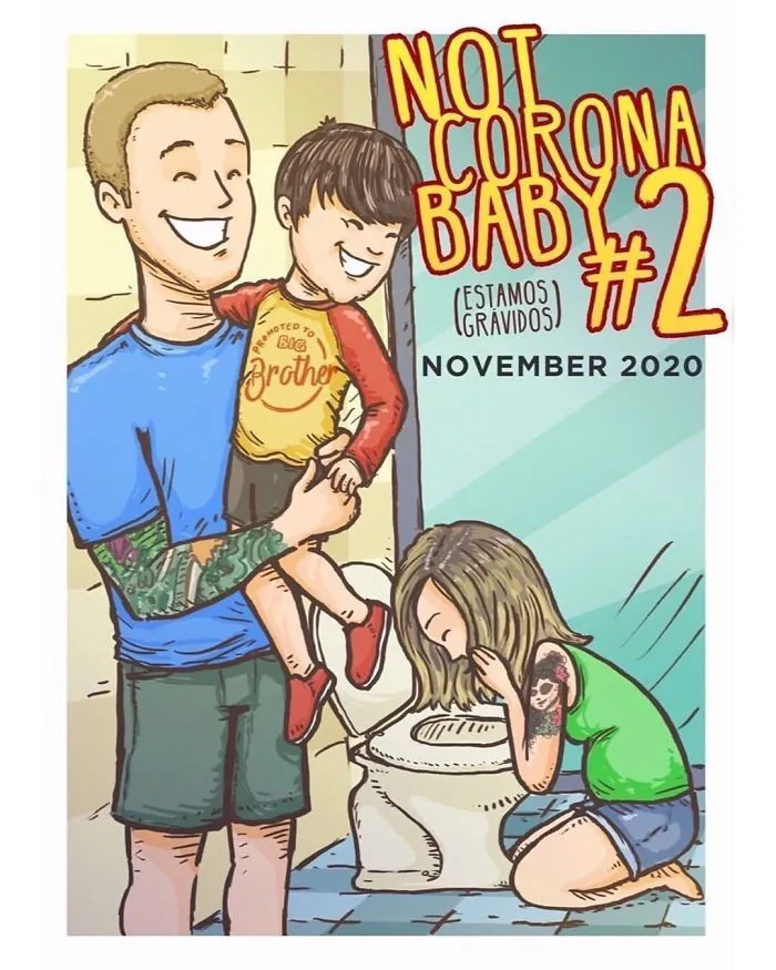 33 Couples That Failed At Social Distancing And Revealed These "Quarantine Baby" Announcements