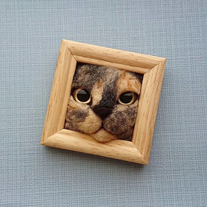Here Are 30 Of This Japanese Felt Artist's Cutest Cat Frames
