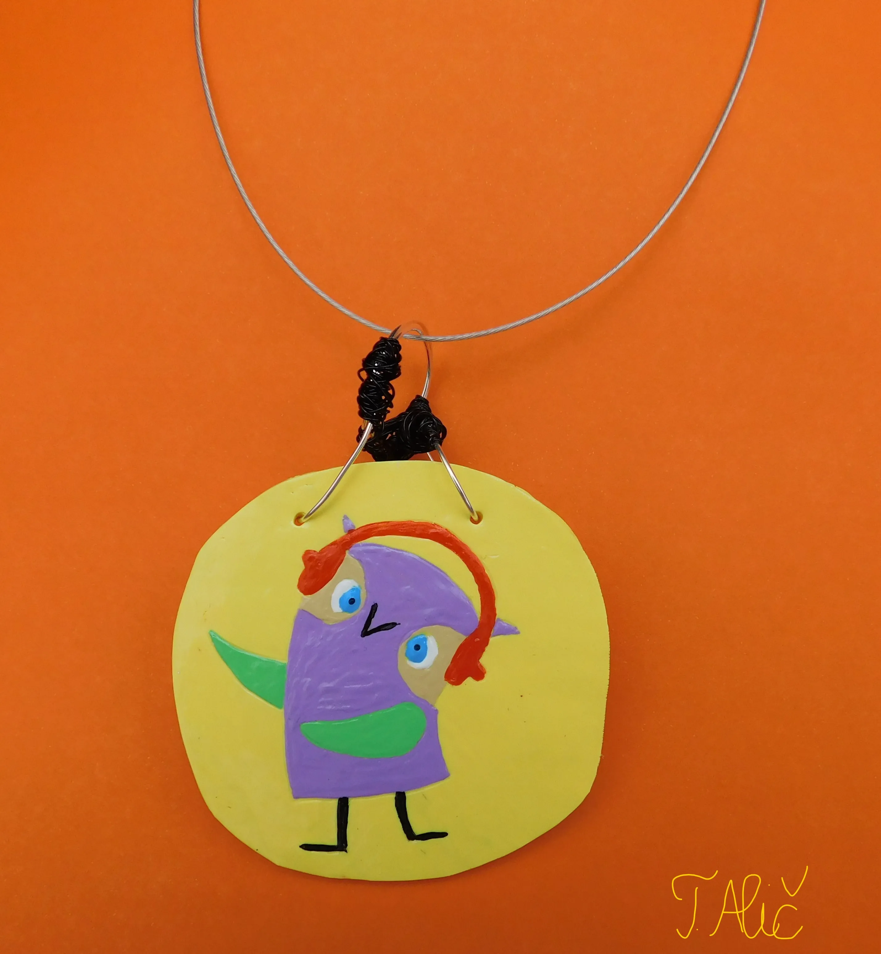 Handmade Necklace: Dancing Owl