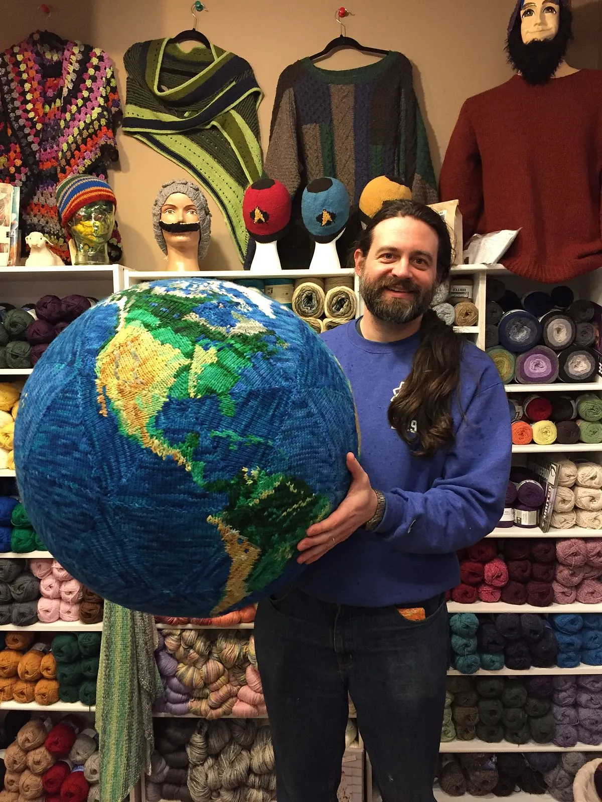 Knit A Giant, Totally Amazing Replica Of Earth With A Pattern From Rik Shell