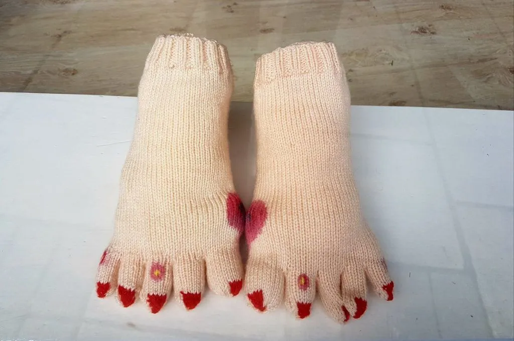 Gross! This Funny Foot Yarn Bomb Is A Little Too Real ...