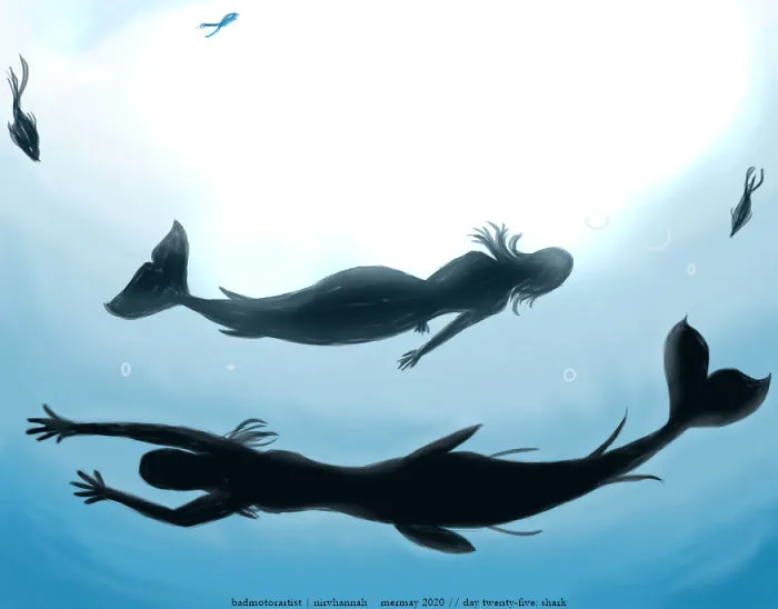 Day Twenty-Five Of Mermay 2020 (Shark)