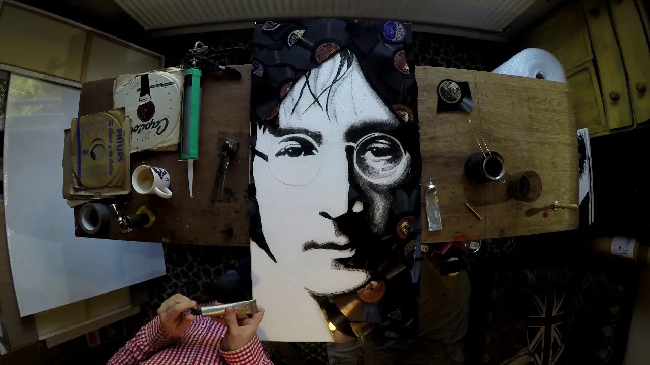 Recycled Vinyl Record Portraits