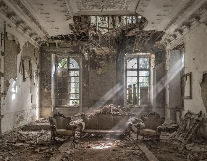 Abandoned Chateau Interior, Belgium