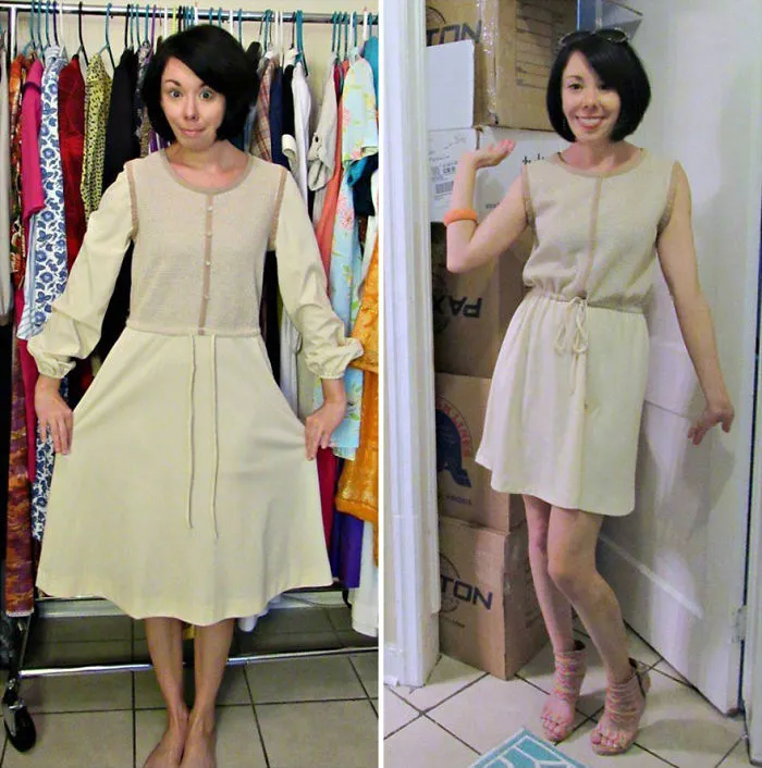 Esta mujer transforma ropa de segunda mano en un elegante vestuario (30 fotos)