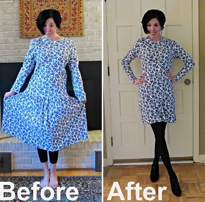 Esta mujer transforma ropa de segunda mano en un elegante vestuario (30 fotos)