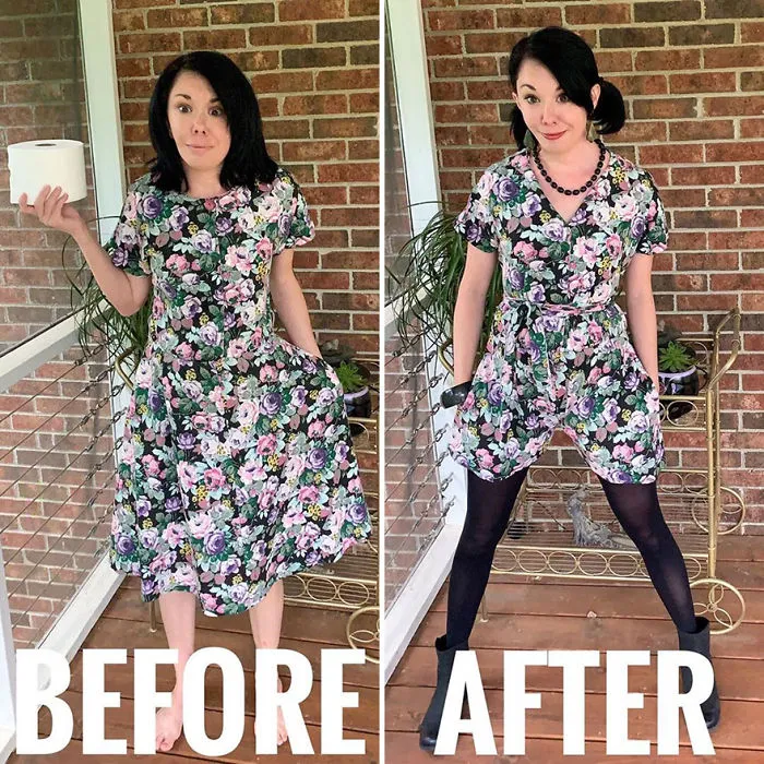 Woman Transforms Thrift-Store Clothes For $1 Into Elegant Outfits (30 New Pics)