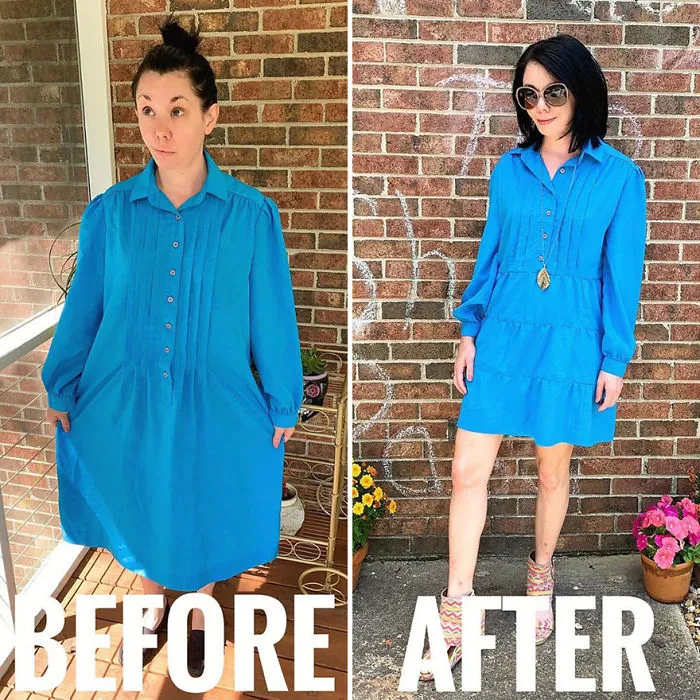 Woman Transforms Thrift-Store Clothes For $1 Into Elegant Outfits (30 New Pics)