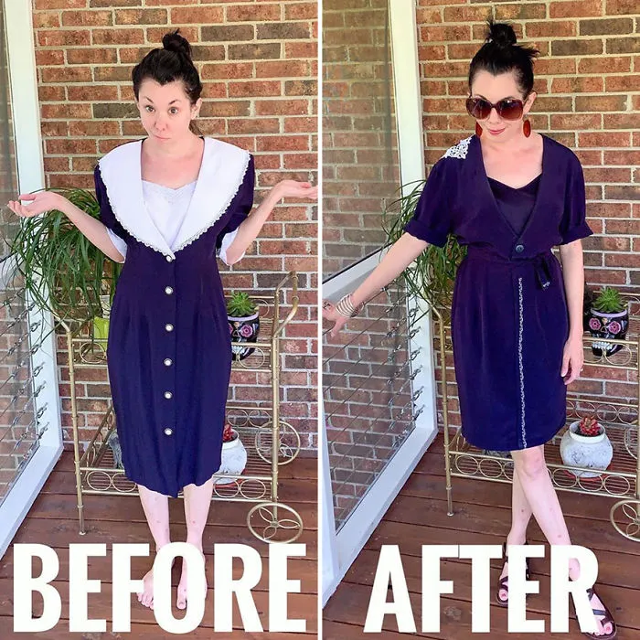 Woman Transforms Thrift-Store Clothes For $1 Into Elegant Outfits (30 New Pics)