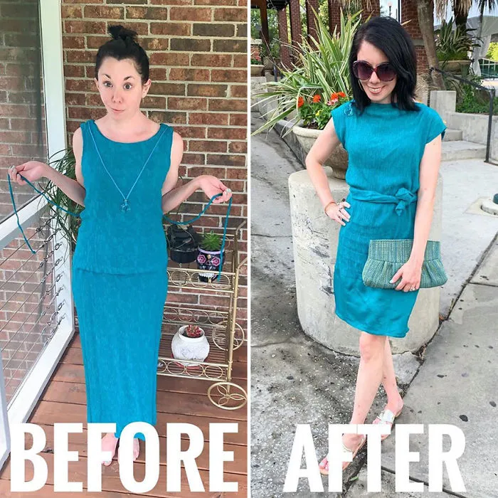 Woman Transforms Thrift-Store Clothes For $1 Into Elegant Outfits (30 New Pics)