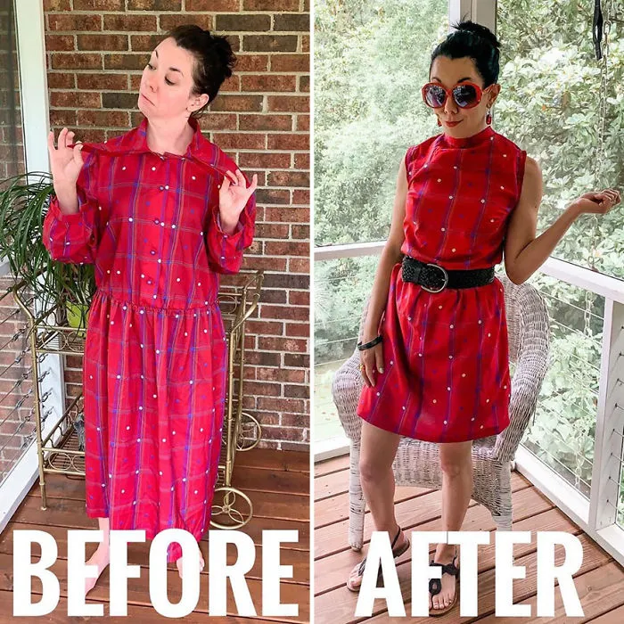 Woman Transforms Thrift-Store Clothes For $1 Into Elegant Outfits (30 New Pics)