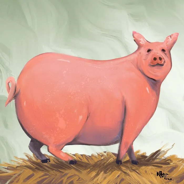 I Illustrated This Chonky Animals Series (13 Pics)