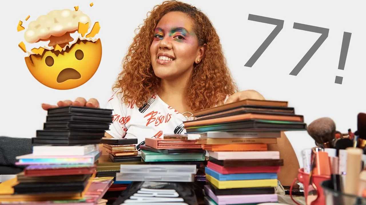 Applying All My 77(!!) Eyeshadow Palettes - Challenge