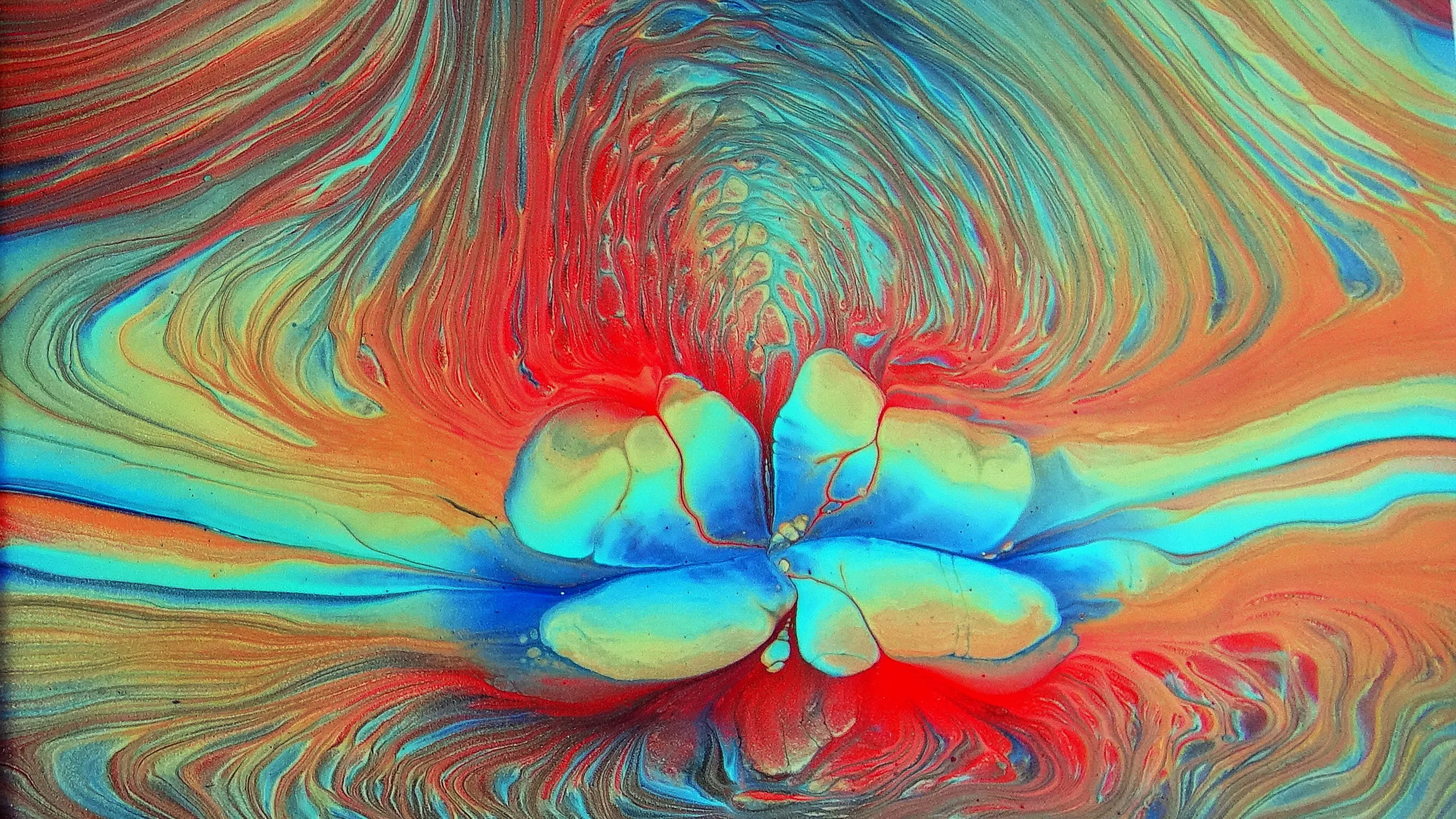 Lotus ~ Straight Pour Over The Cup Bottom ~ Same Colours And Different Layering Order