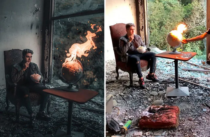 This Guy Shows The Behind-The-Scenes Of Glamorous Instagram Photos (30 Pics)