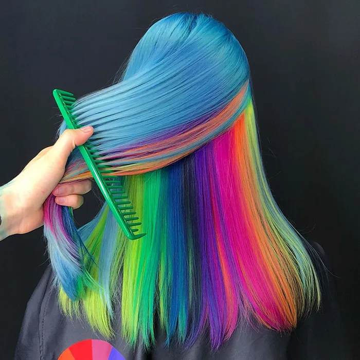 30 Bright, Rainbow-Colored Hairstyles By Russian Artist Snezhana Vinnichenko