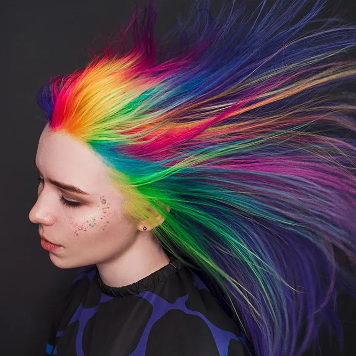 30 Bright, Rainbow-Colored Hairstyles By Russian Artist Snezhana Vinnichenko