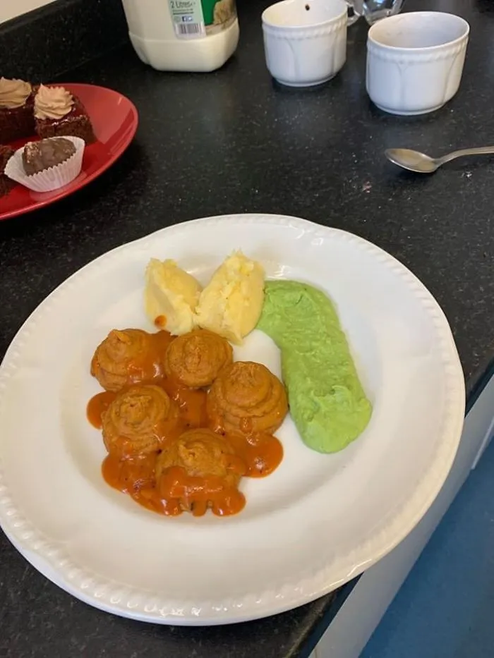 Albóndigas hechas puré