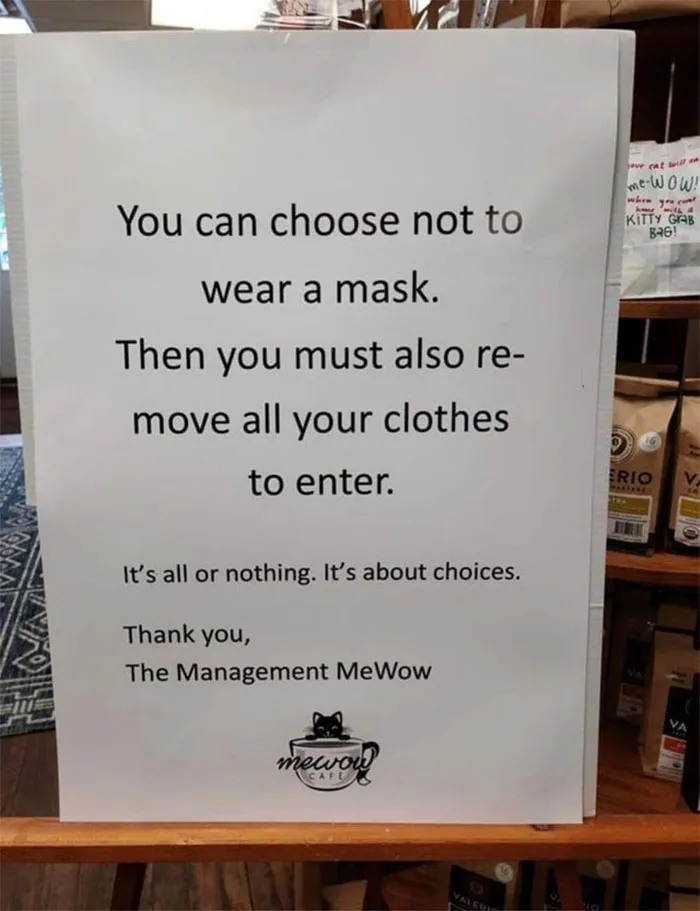 22 Funny, Straightforward Signs About The Coronavirus Situation Put Up By Shops And Restaurants