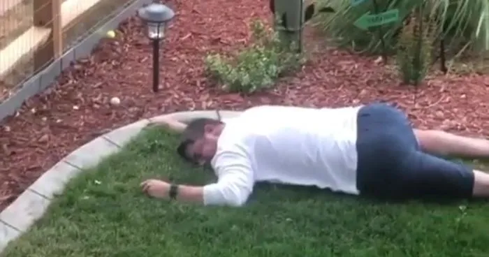 Dad Pulls An Ultimate Dad Joke On A Golfer By Pretending That His Golf Ball Hit Him In The Head
