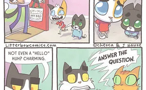I Illustrate My Experience As A Mom Of Two Boys In 25 Comics With A Feline Twist (New Pics)
