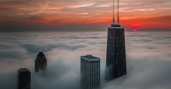 I Use My Drone To Photograph Chicago During The Most Incredible Sunrises And Sunsets (6 Pics)