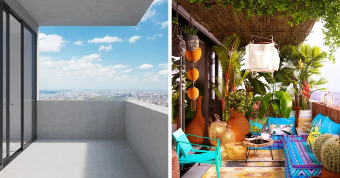 3D Artist Transforms 6 Everyday Balconies Into Dreamy Outdoor Retreats