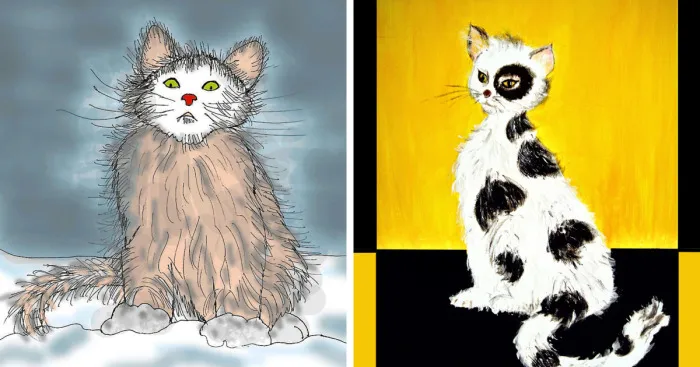 Here Are My 14 Drawings Of Cats