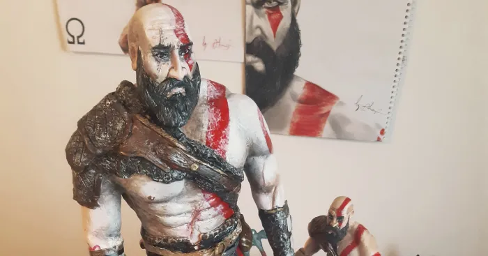 I Sculpted Kratos From 'God Of War' Using Clay