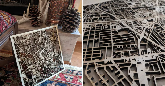 We Create Laser Cut Maps