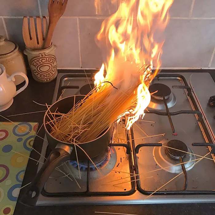 Haciendo espaguetis