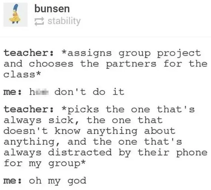 47 Pics That Illustrate Why People Hate Group Projects