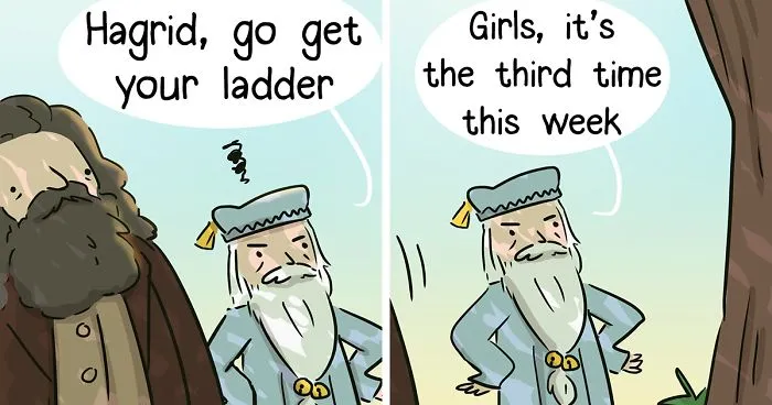 I Illustrate What Happens In Hogwarts When No One's Watching (15 New Pics)