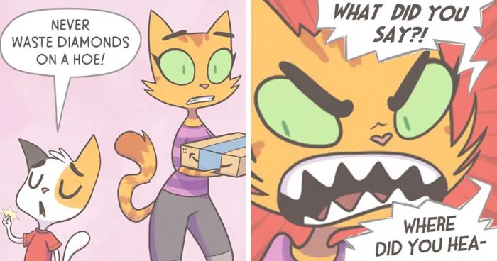 I Illustrate My Experience As A Mom Of Two Boys In 25 Comics With A Feline Twist (New Pics)