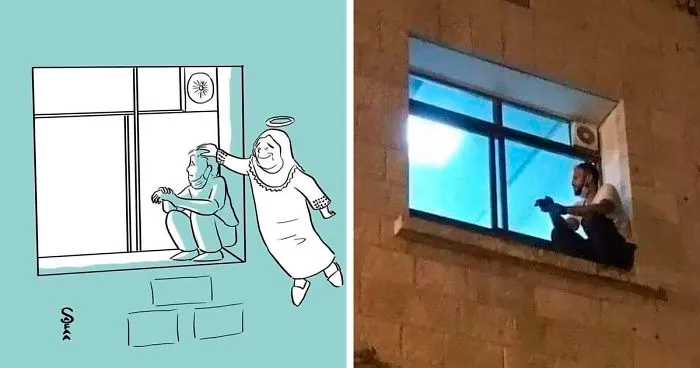 Man Climbs Up Hospital Wall And Watches Over His Mom From Outside The Hospital Day And Night Until She Dies Due To Coronavirus