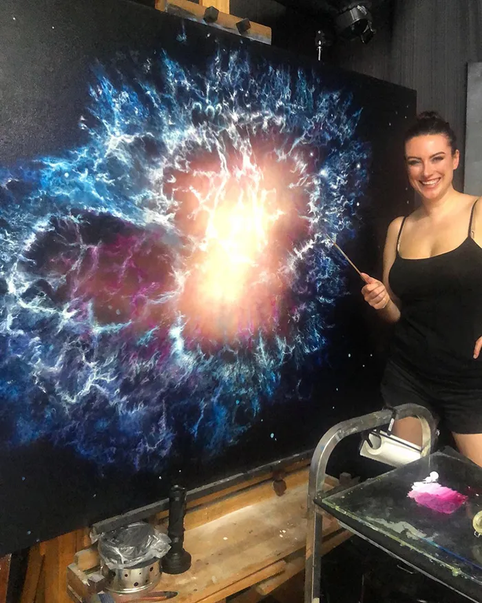 Artist Quits Desk Job To Create Mesmerizing Space Paintings, 4.5 Years Later, Her Portfolio Is Beautiful And Massive (39 Pics)