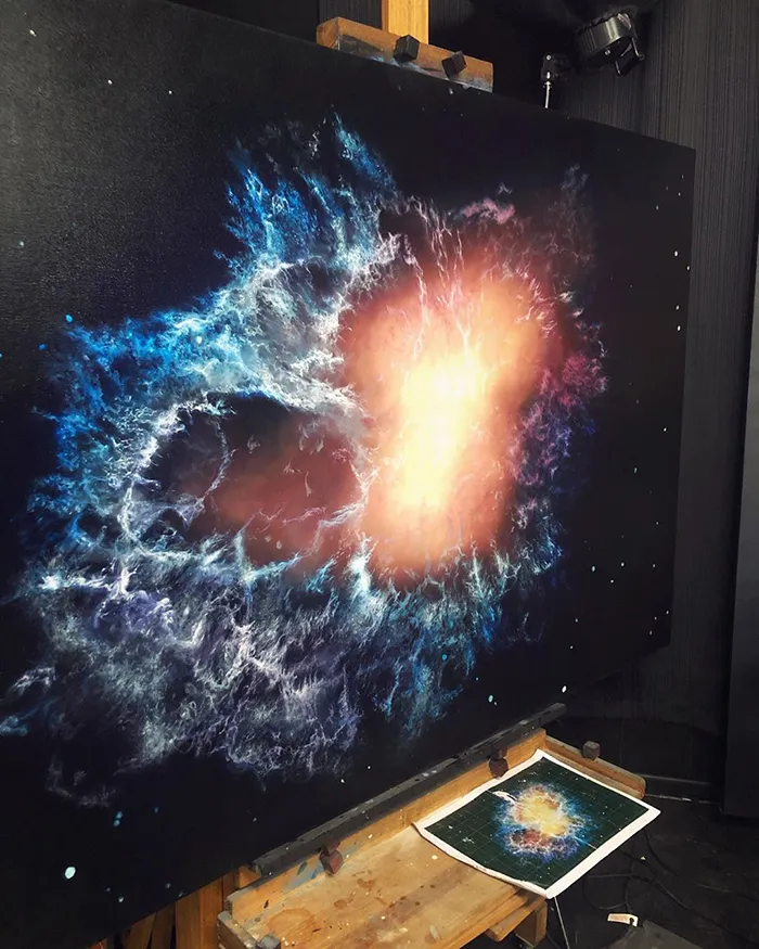 Artist Quits Desk Job To Create Mesmerizing Space Paintings, 4.5 Years Later, Her Portfolio Is Beautiful And Massive (39 Pics)
