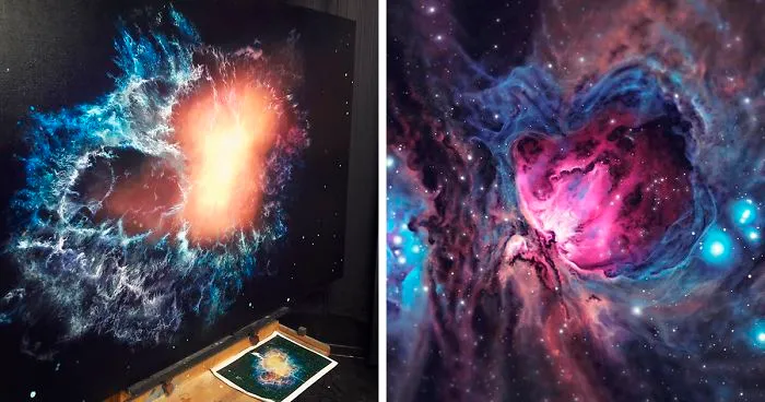 Artist Quits Desk Job To Create Mesmerizing Space Paintings, 4.5 Years Later, Her Portfolio Is Beautiful And Massive (39 Pics)