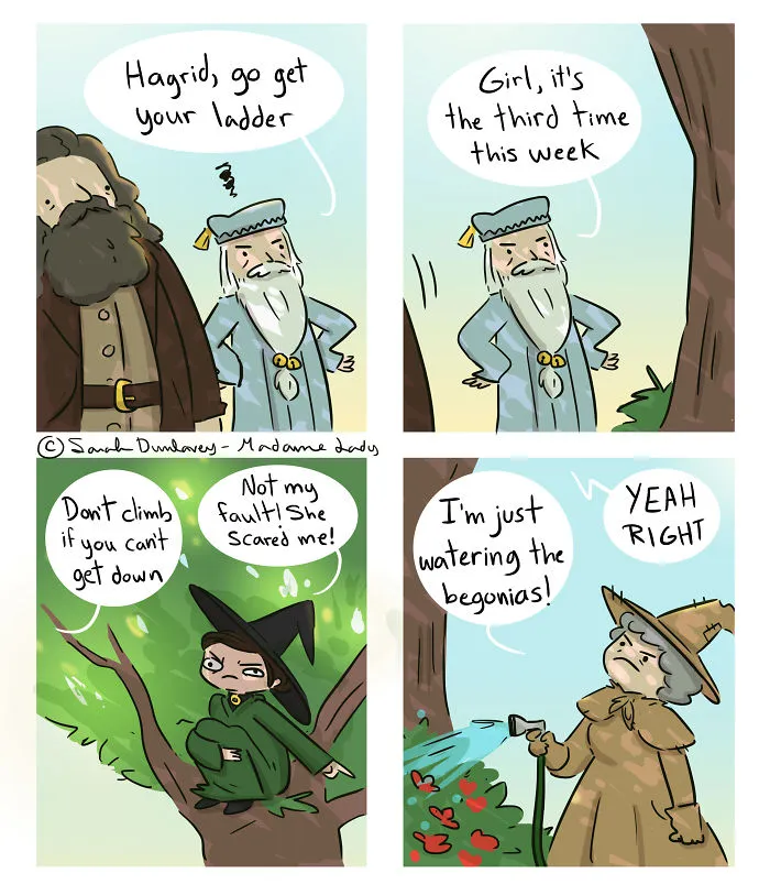 I Illustrate What Happens In Hogwarts When No One's Watching (15 New Pics)