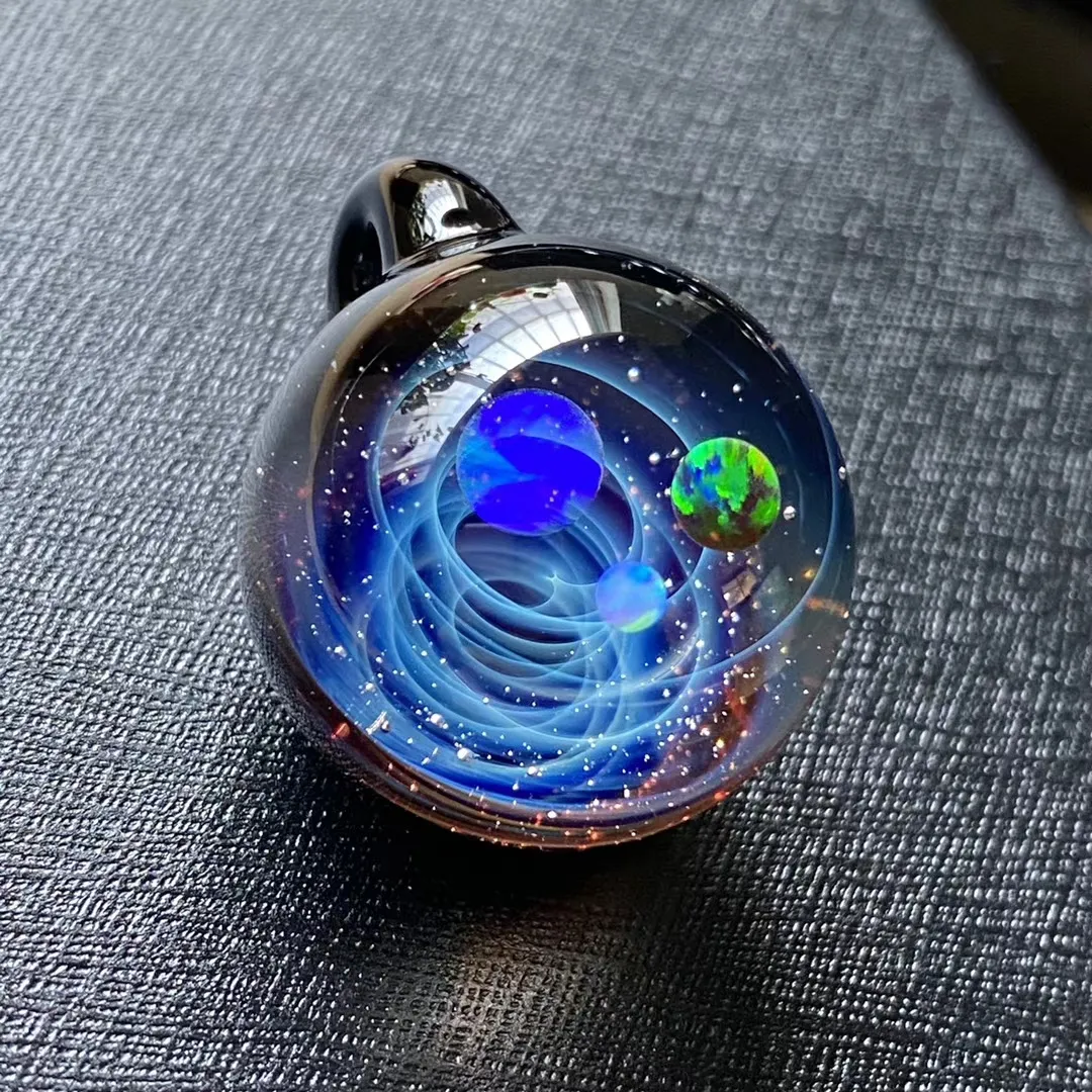 Galaxy Pendant Necklace| Universe Galaxy 
 Glass Pendant