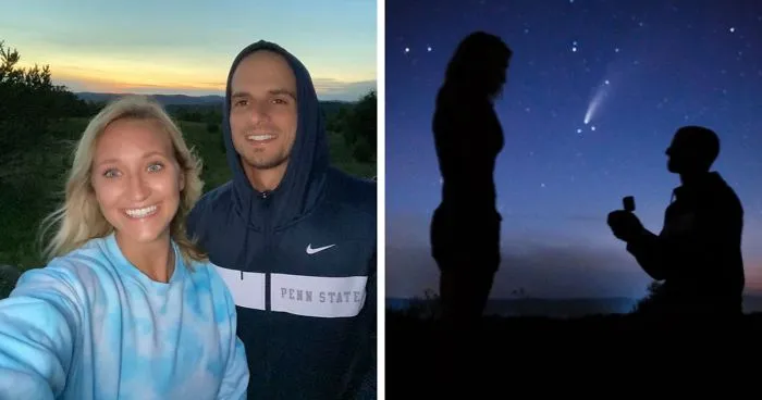 Guy Surprises Girlfriend By Proposing Under A Rare Comet That Is Only Visible Every 6,800 Years
