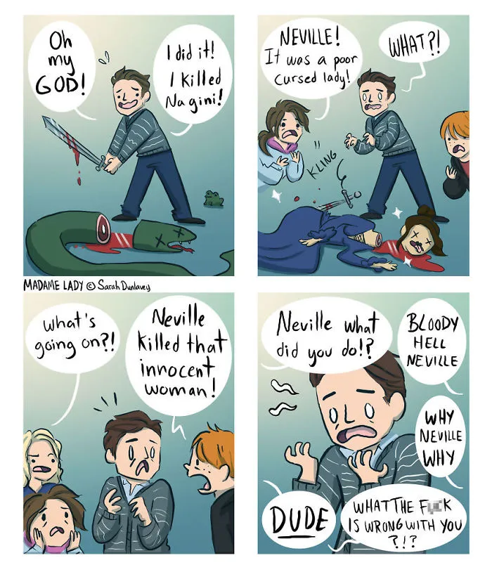 I Illustrate What Happens In Hogwarts When No One's Watching (15 New Pics)