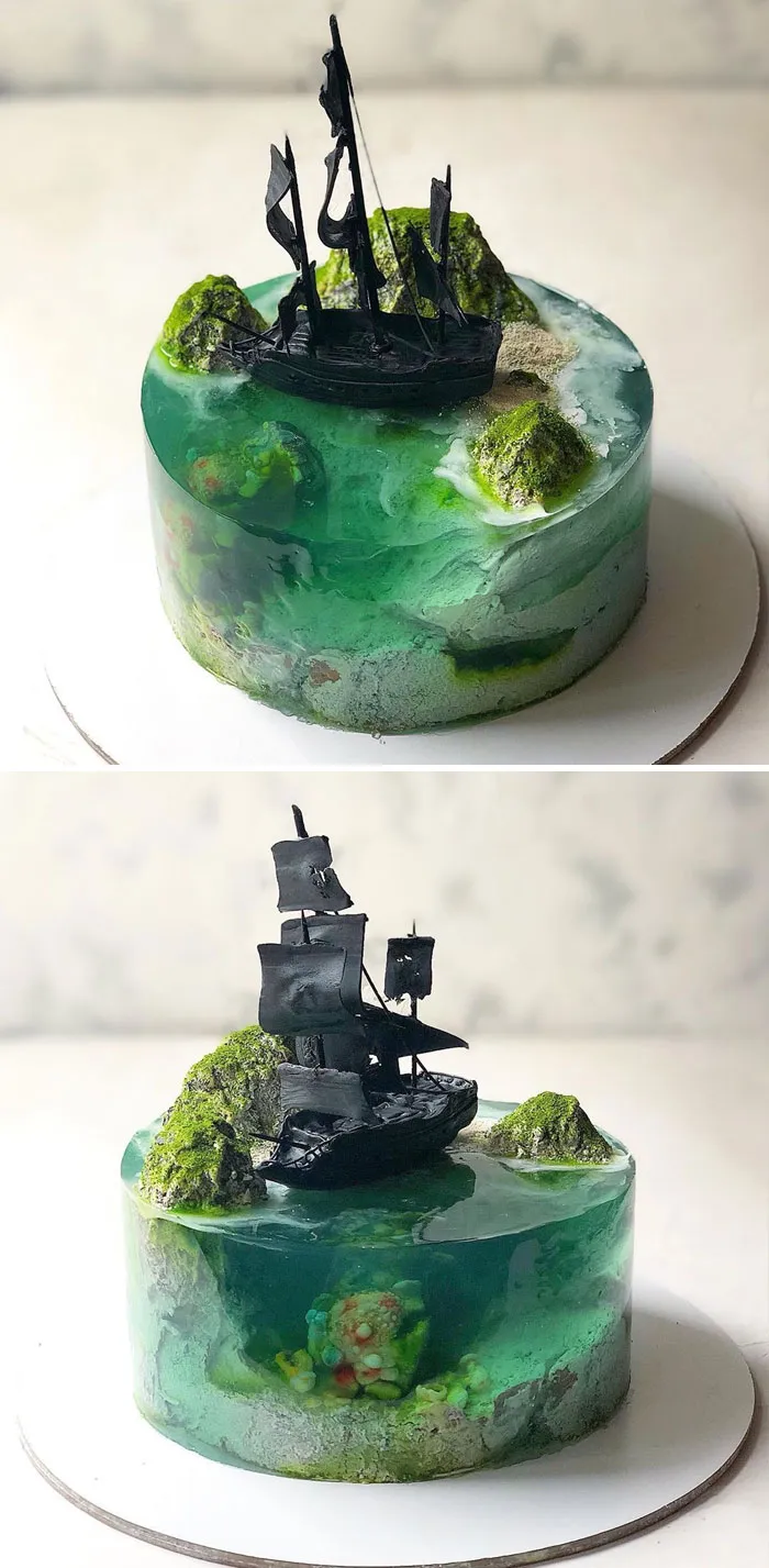 Bakers Are Topping Each Other By Creating Cakes That Look Like Paradise Islands (30 Pics)