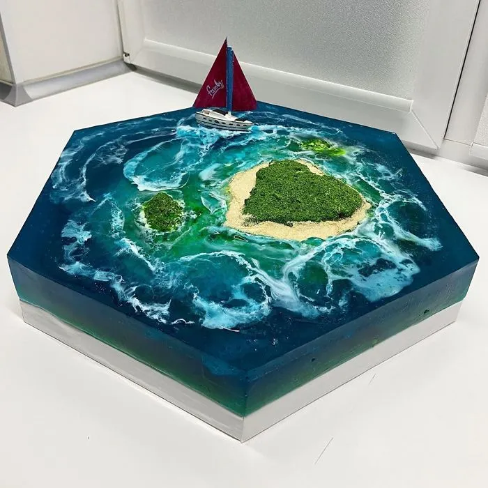 Bakers Are Topping Each Other By Creating Cakes That Look Like Paradise Islands (30 Pics)