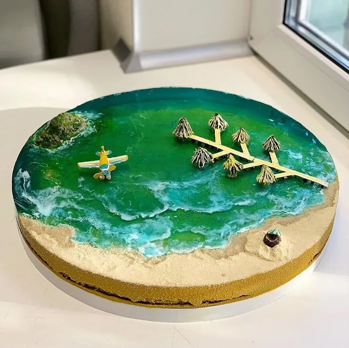 Bakers Are Topping Each Other By Creating Cakes That Look Like Paradise Islands (30 Pics)