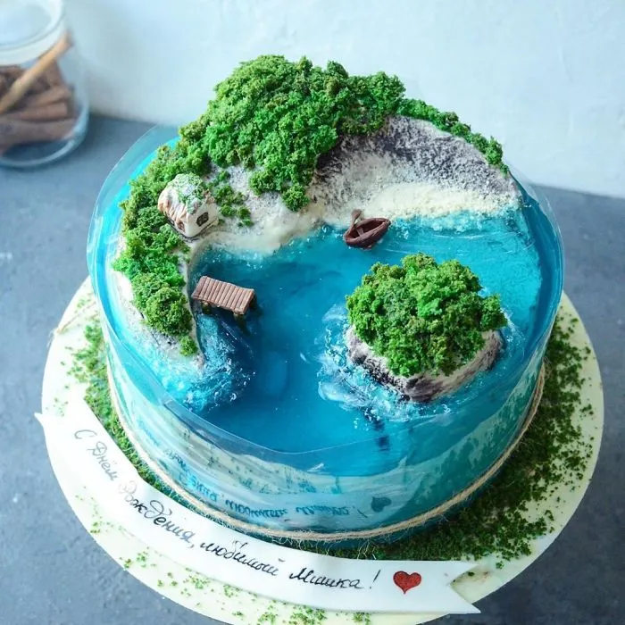 Bakers Are Topping Each Other By Creating Cakes That Look Like Paradise Islands (30 Pics)