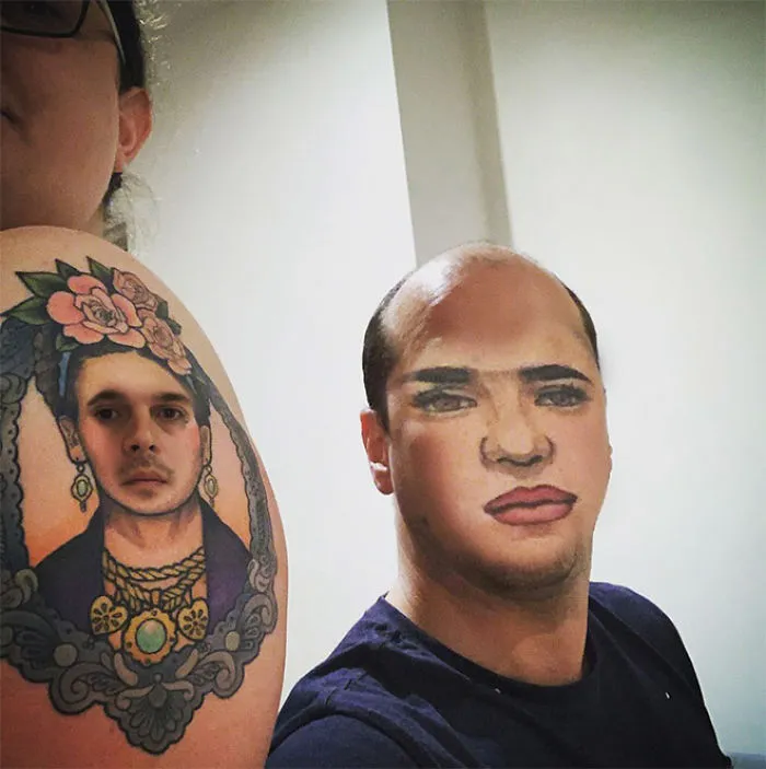 People Are Face Swapping Tattoos On Their Body, And Here Are 30 Unsettling Results