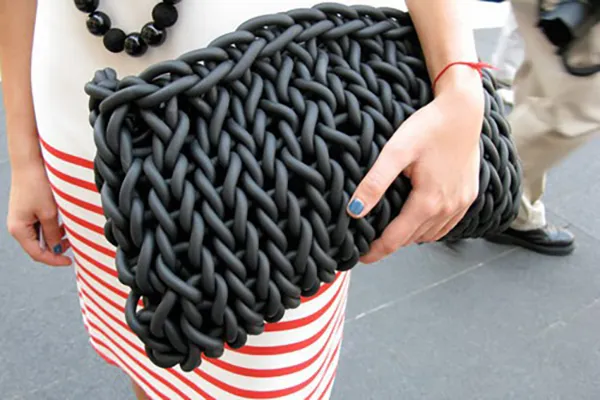 This Oversized Knit Neoprene Clutch Is Impressive!